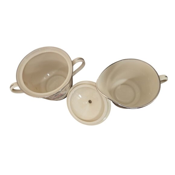 Lenox Charleston Creamer & Sugar Bowl w/ Lid - Picture 5 of 8